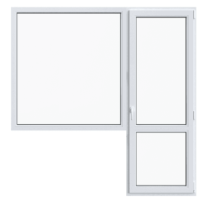 Балконный блок 1350х1380-650х2120