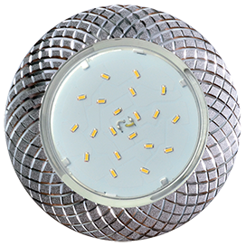 Ecola GX53 H4 DL5381  светильник встраив. без рефл. Сетка матовый Хром/Алюм 20x110 (к+)