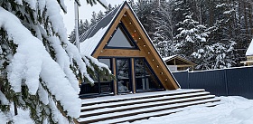 A-frame в лесу