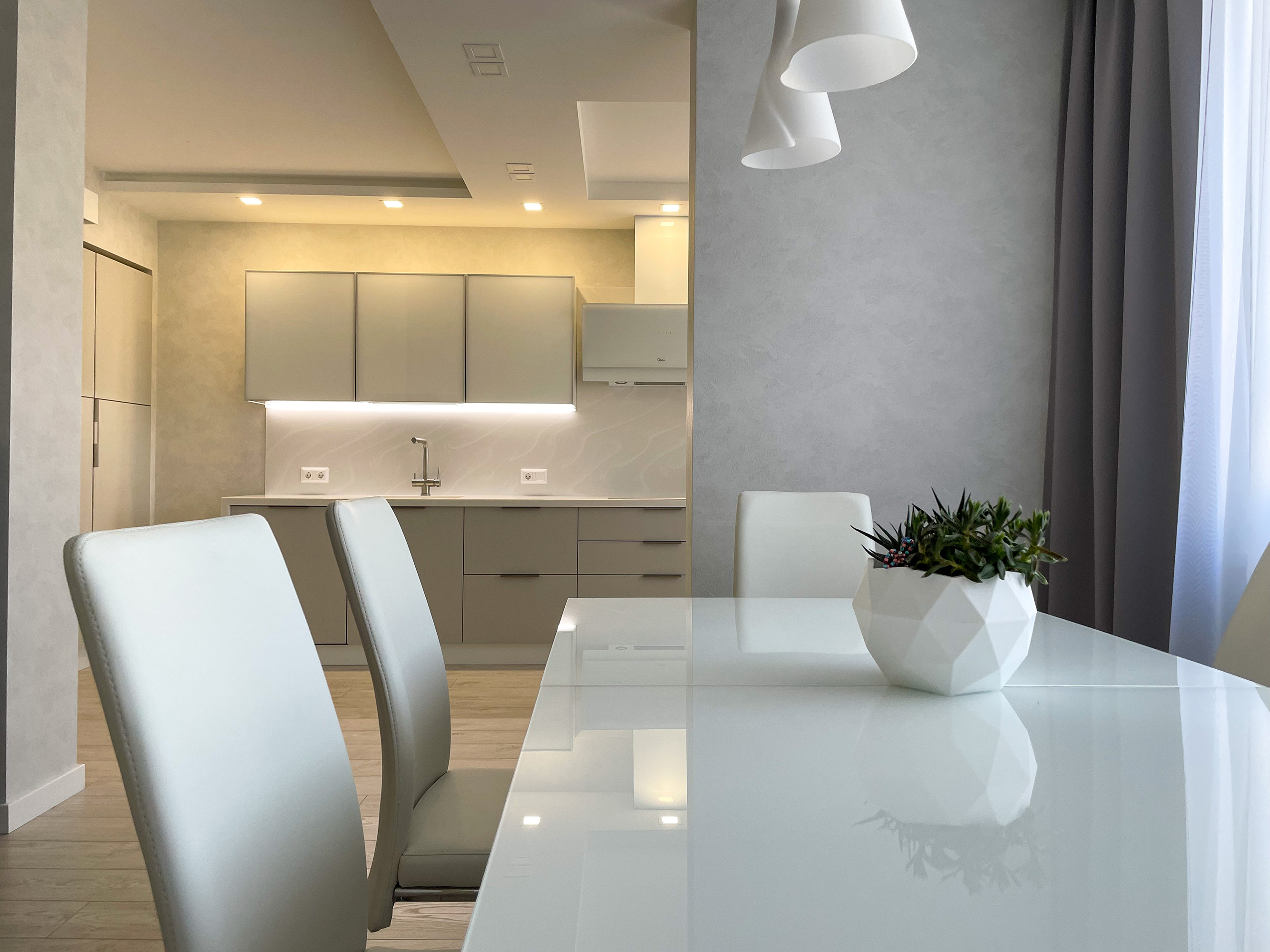 Кухня-гостиная в стиле минимализм