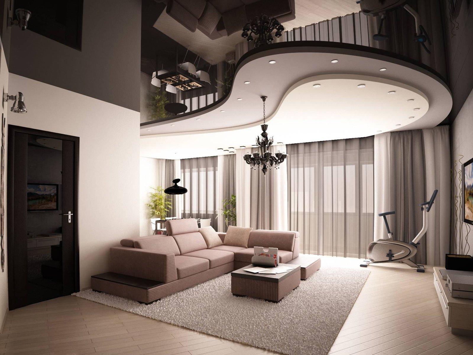 Контрастный многоуровневый потолок