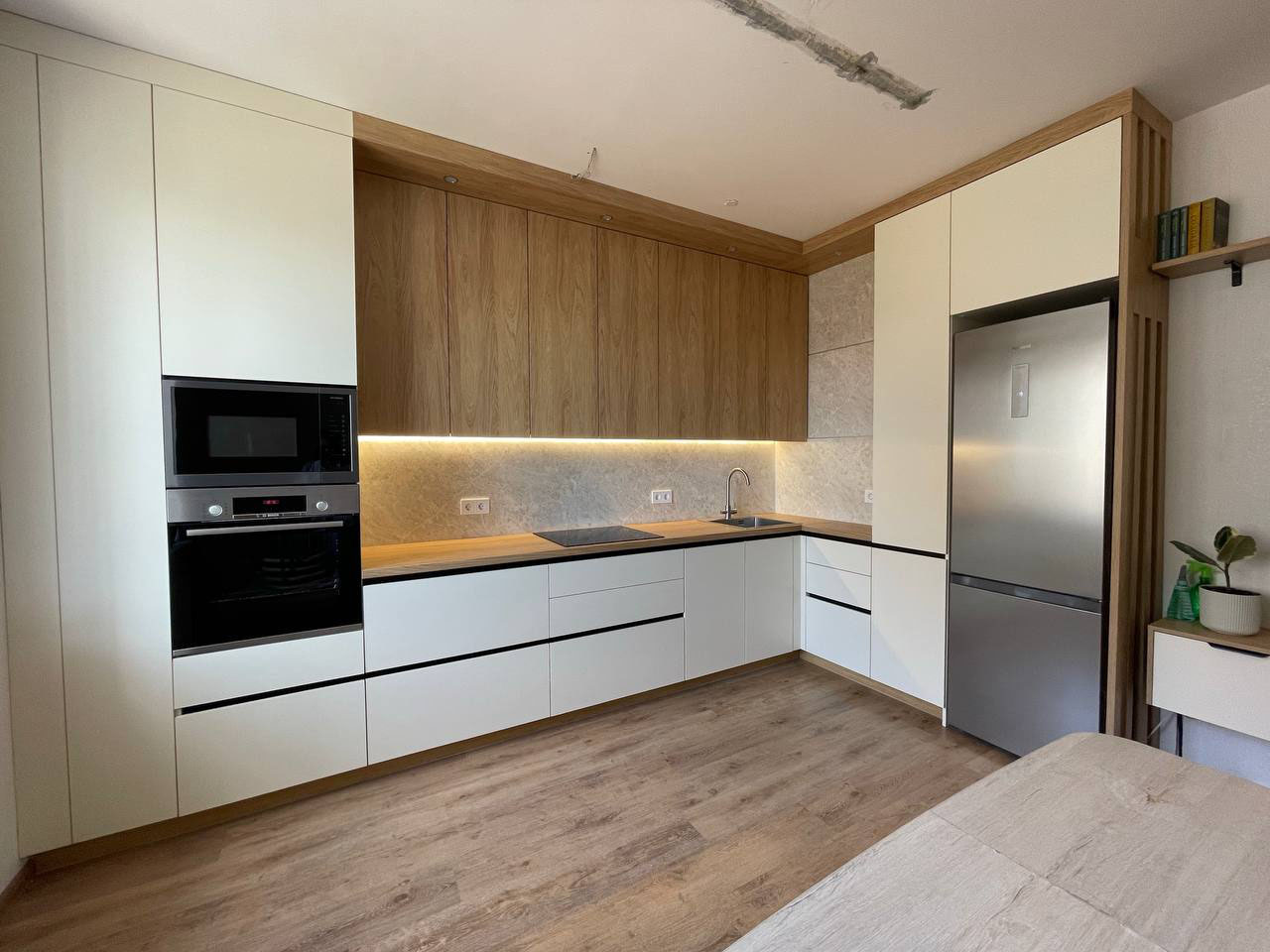 кухня белая-дерево