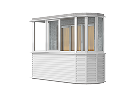 Балкон П-образный с закруглением 3 метра ПВХ