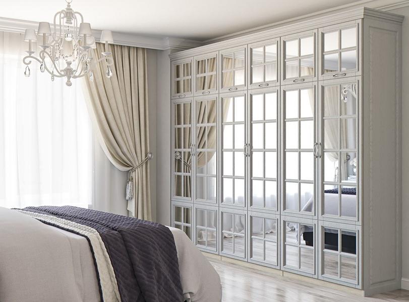 Распашной шкаф с зеркалами "Ясень Шимо светлый / Дымный древесный" Распашной шкаф с зеркалами "Ясень Шимо светлый / Дымный древесный"