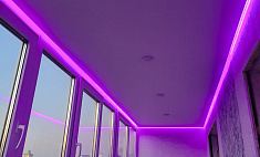 Полотно холодной натяжки, контурная подсветка