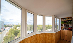 Тканевое полотно на лоджии